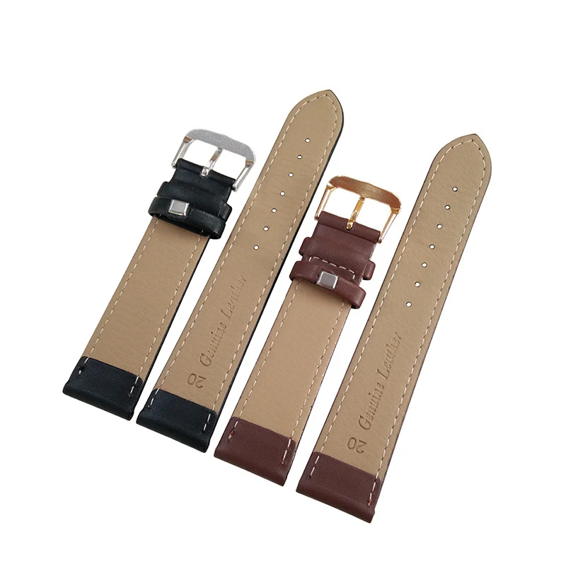 Watch Band Genuine Leather Watchbands Replacement Strap Buckle Clasp Loop 8mm 10mm 12mm 18mm 20mm 22mm 24mm Watch Accessories