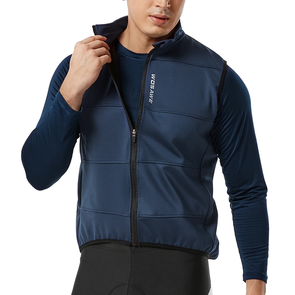 WOSAWE Men Motorcycle Vest Warm Sleeveless Jackets Motorbike Wind Gilet Autumn Winter Waistcoat Hunting Running Fishing Vest