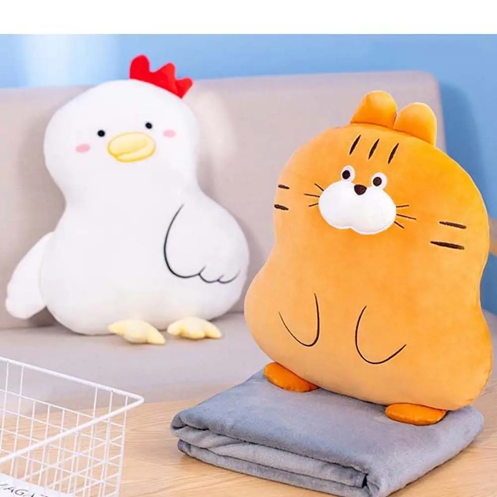 Toys Soft Pillow Pet Peluche Home Decoration Fuzzy Animal Cat Plush Pillow Stuffed Animals Chick Plush Toys Pig Plush Doll