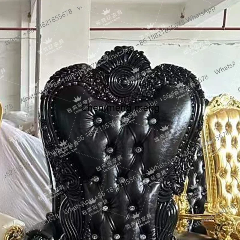 A57 صورة كرسي فندق نادي اللوبي أريكة كرسي الأوروبي خشب متين اطلاق النار عالية الظهر نادي الترفيه النمر كرسي #4