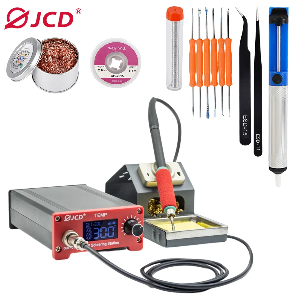 

JCD T210 Soldering Station 3S Melting tin Fast Heating Automatic sleep Adjustable temperature Solder iron Welding Repair Tools