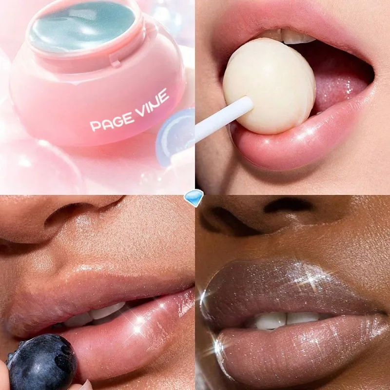 Brillo de labios con pincel, máscara hidratante resistente al agua para manchas de labios, fórmula no pegajosa, efecto de brillo de vidrio, uso durante todo el día, belleza
