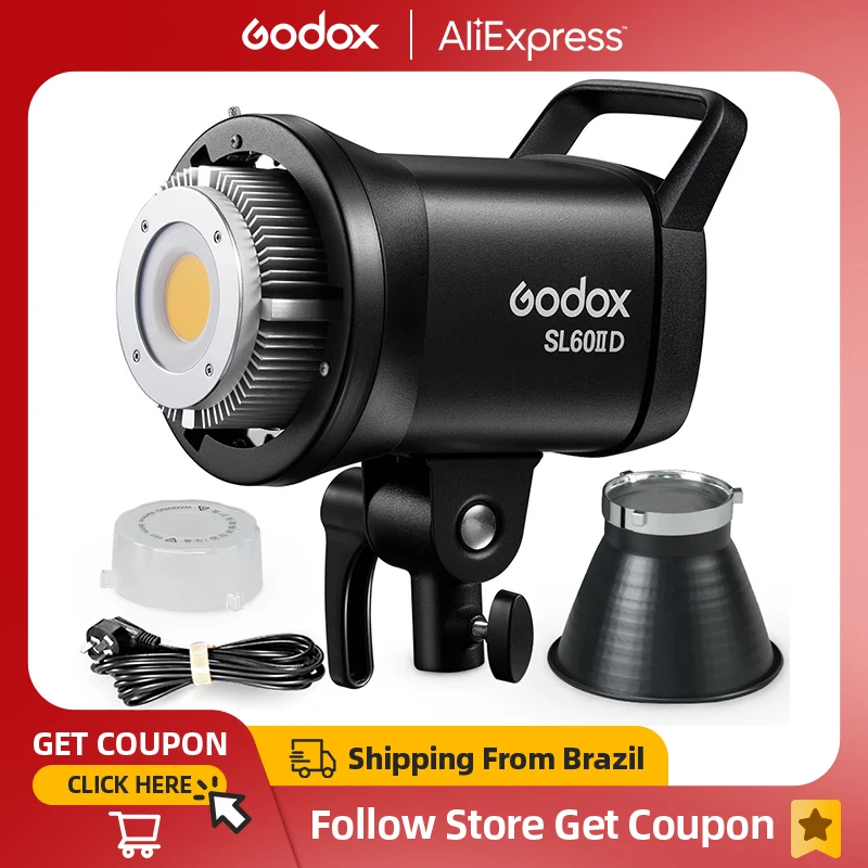 Godox SL60IID Portable Studio LED Video Light 70W Photography Fill Light 5600K±200K APP/2.4G Wireless/On-board Control for Video