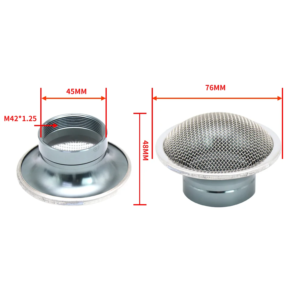 ZS Racing 42mm Motorcycle Carburetor Air Filter Wind Cup Horn Cup Carb Wind Horn Cup for PHBH AS BD BS RD RS