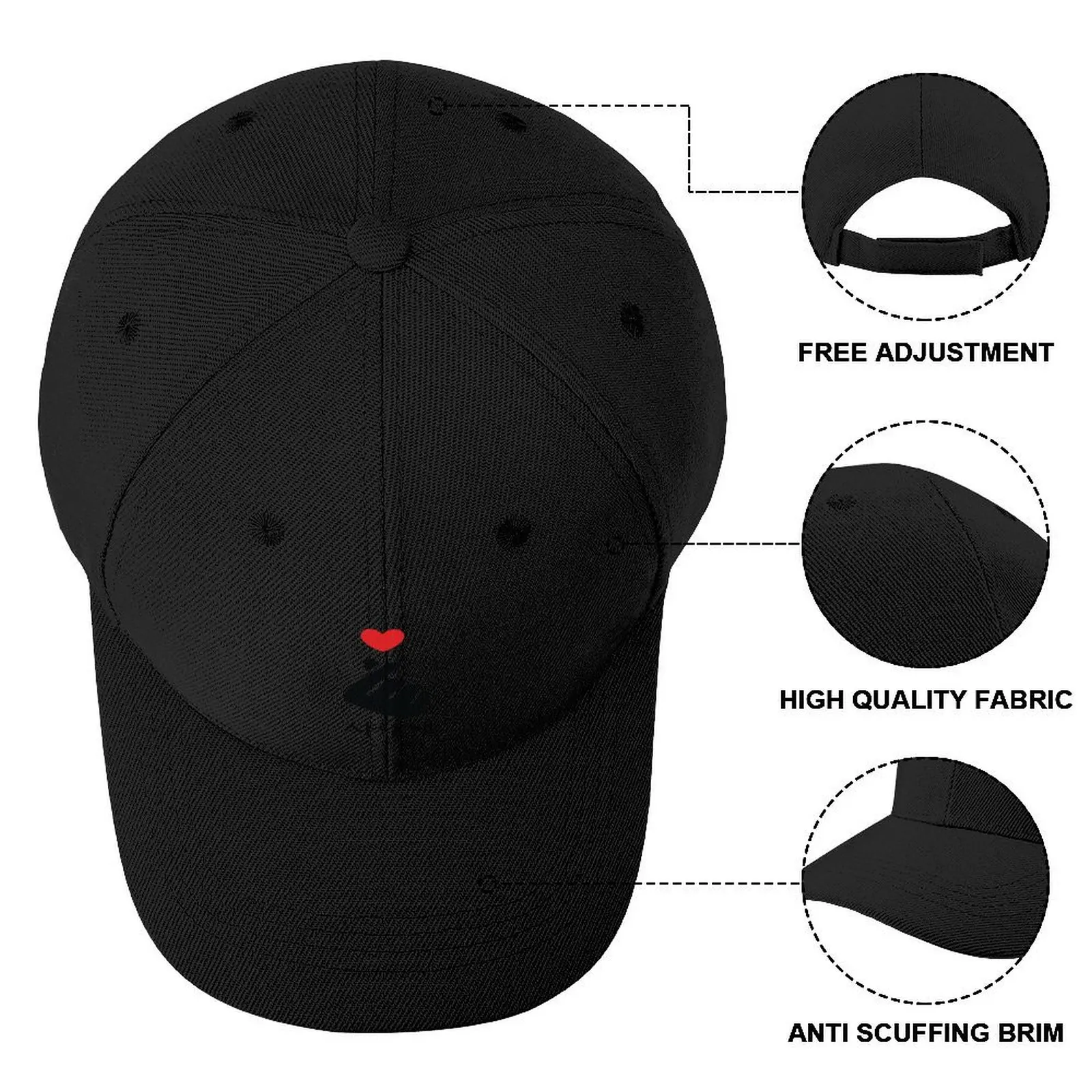 Saranghae K-Pop Finger Heart Korean Love Baseball Cap cute dad hat Men Golf Wear Women's