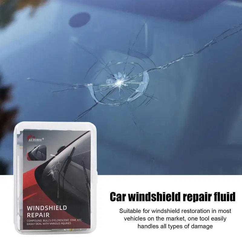 Glass Repair Kit Windshield Weatherproof Liquid Glass Kit Set Universal Car Supplies Tool High Recovery Glass Repair Long