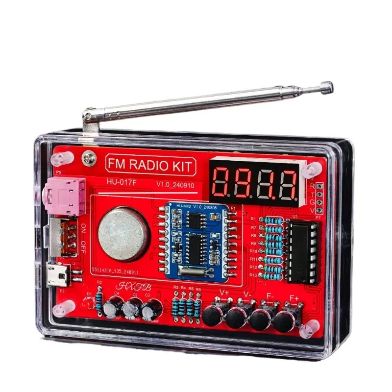

FM FM Radio Assembly Kit Circuit Board Making MCU DIY Electronic Science Experiment Welding Exercise