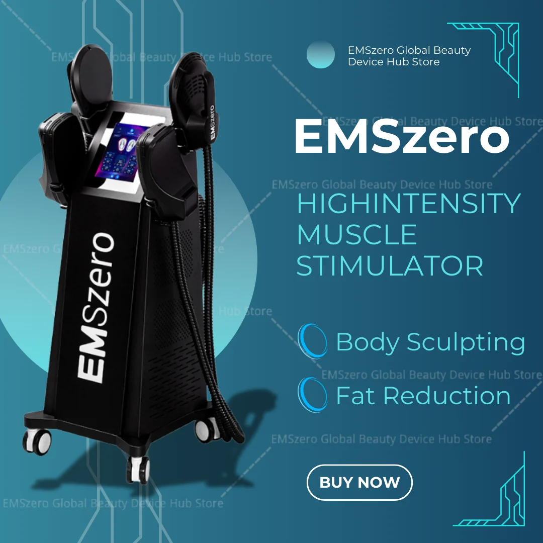 

EMSzero Neo Body Sculpting Machine Shaping 15 Tesl 6500W EMS Radio Frequency RF Muscle Stimulator Device