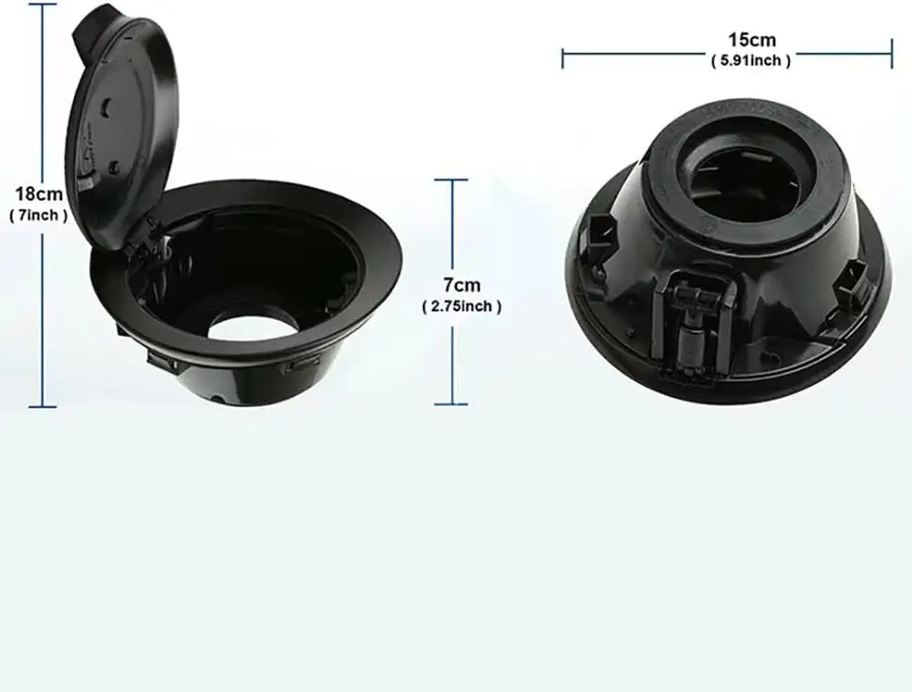 68250120AA Vapor Edition غطاء باب حشو غاز الوقود لـ 2008-2019 دودج تشالينجر أسود OC-1095 ﻿