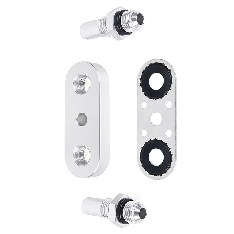 Seal Compatible For 6AN Fittings Transmission Cooler Line Adapter Plate For 6L80E 6L90E 8L90E