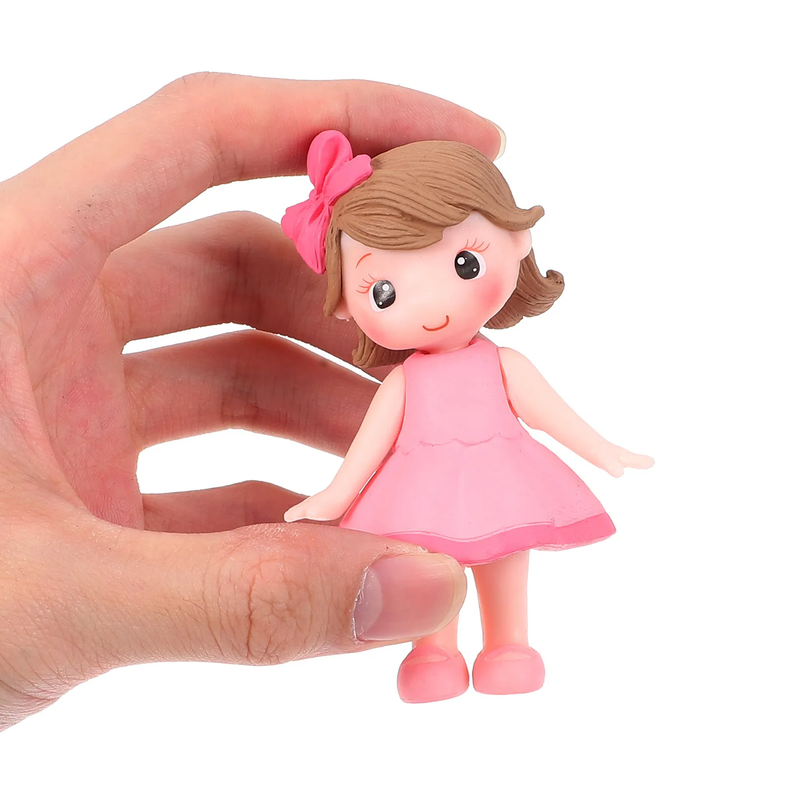 

Ceramic Pink Girl Cake Topper Princess Decoration for Birthday Party Home Room Dining Bedroom Decor Adorable Cake Ornament