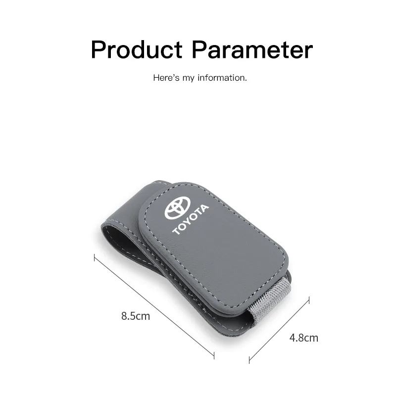 1 قطعة سيارة الشمس قناع النظارات الشمسية كليب العالمي تذكرة بطاقة المشبك لتويوتا TRD فورتشنر هايلاندر مارك-X ميراي هليكس بيكانتو #2