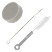 3 Pcs Bottles Cleaning Brush Cat Drinking Dispenser Kit Pet Cup Burner Dog Water Fountain Tools Waterer Cleaner Grey