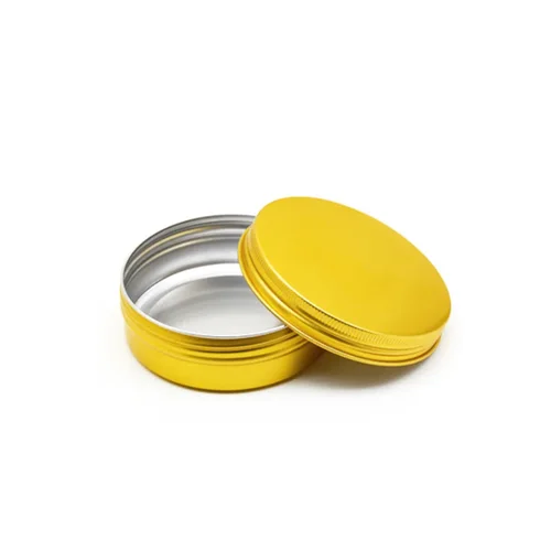 Imagen 2 del producto Caja de aluminio dorado de 5g a 60g, tarro de crema, latas de Metal, cosméticos, tarro rellenable DIY, té, olla de aluminio