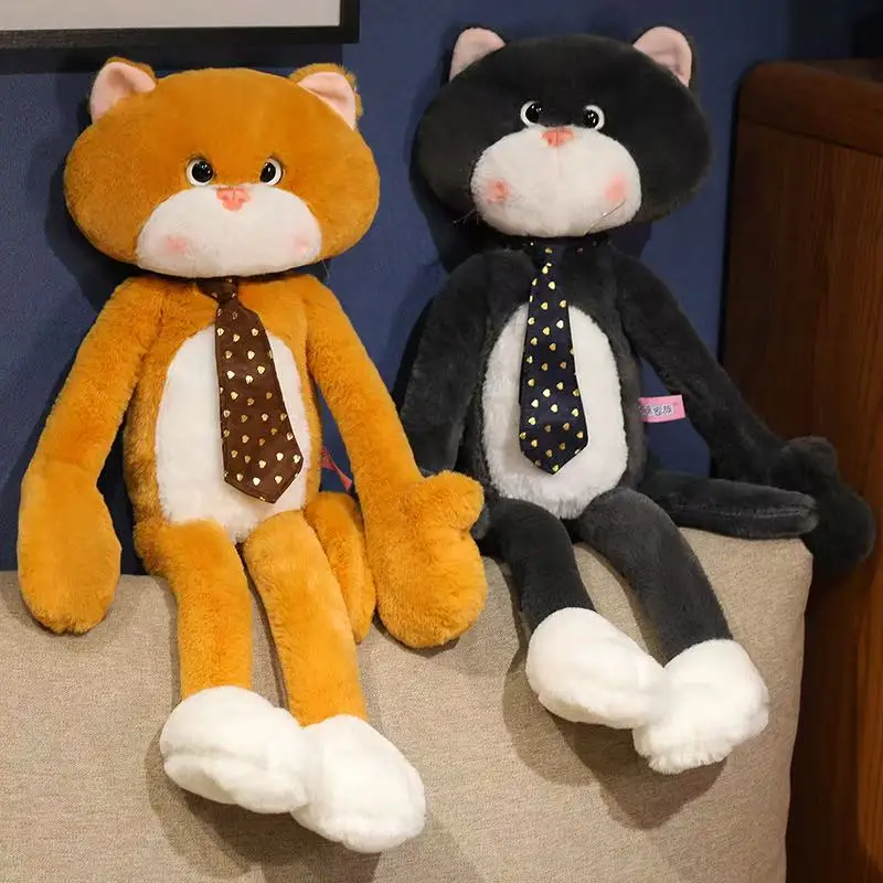 Anime-Plüsch-Katzenspielzeug, langer Arm, Stofftier, weiche Puppe, niedlich, 40/60/80 cm, Weihnachts- und Thanksgiving-Geschenk für alle Altersgruppen