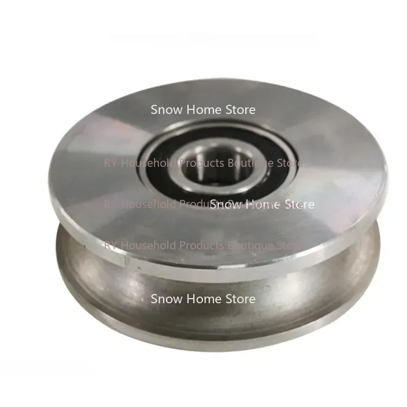 45# Steel Pulley U-shaped V-shaped Steel Wire Pulley Thickened Elbow Track Guide Wheel Round Steel Tube Micro Bearing