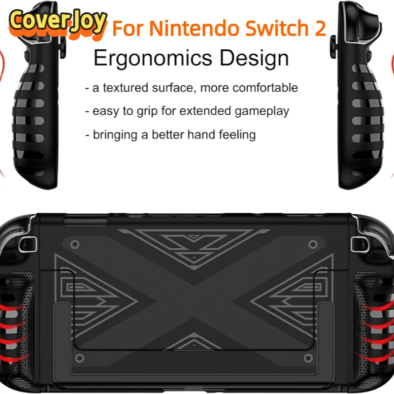 

CoverJoy TPU Case for Nintendo Switch 2 Soft Protective Shell with Kickstand Shockproof Back Cover Game Accessories