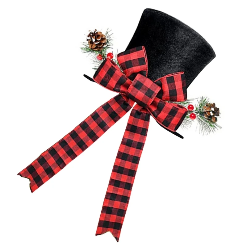 Christmas Tree Toppers Hat Tabletop Ornaments Seasonal Holiday Decorations Drop shipping image 4