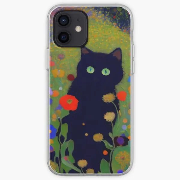 Gustav Klimt Cat Painting Iphone Tough C  Phone Case Customizable for iPhone 6 6S 7 8 Plus 11 12 13 14 Pro Max Mini X XS XR Max