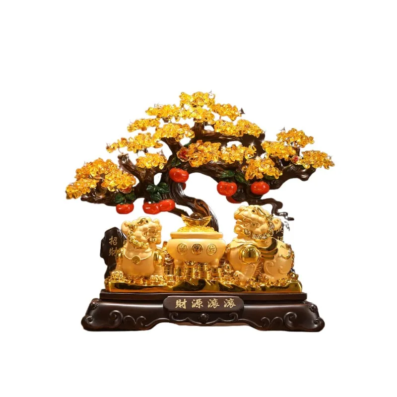 Fortune tree ornament store checkout page housewarming opening gift living room wine cabinet decoration