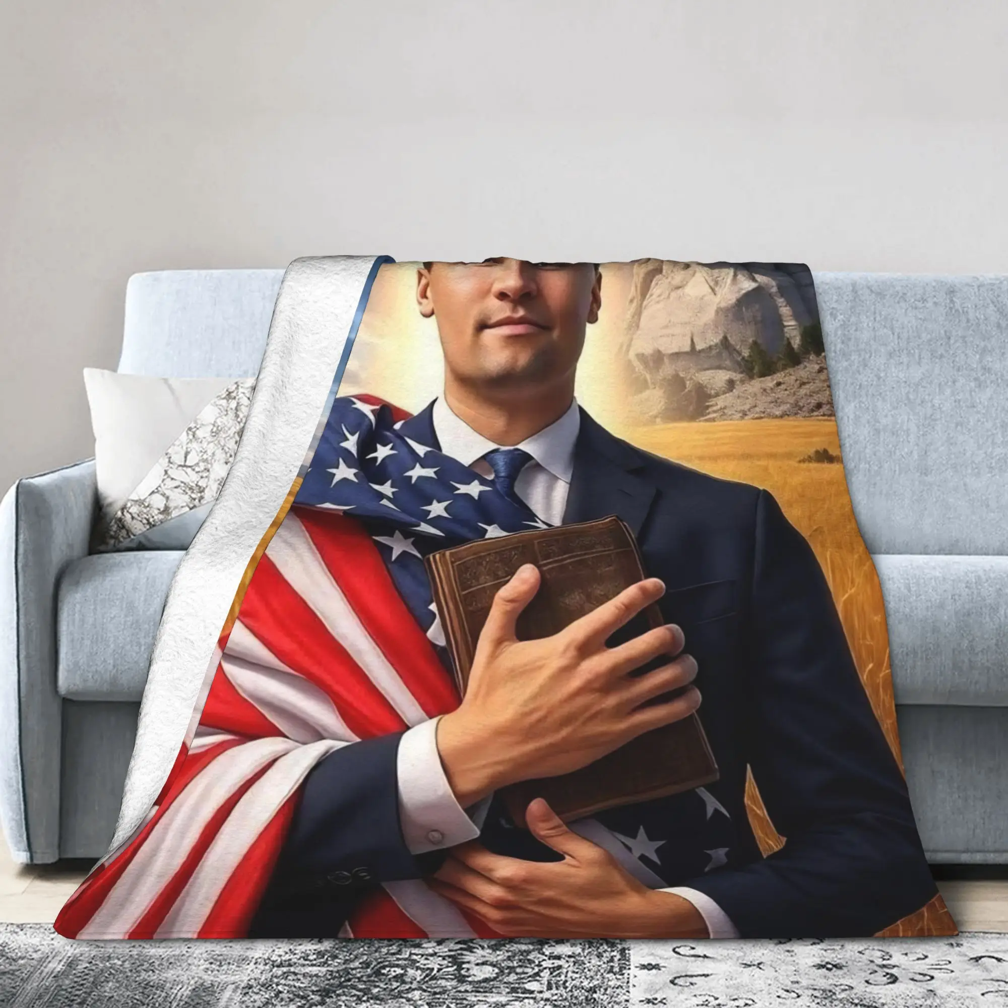CharlieKirk RIP Flannel Throw Blanket Angelic Advocate Blanket for Sofa Outdoor Super Warm Quilt