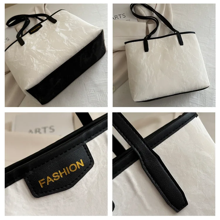 กระเป๋าสะพายสตรีกระเป๋าแฟชั่น PU กระเป๋าสตางค์แบบพกพา Tote กระเป๋าถือรูปตกแต่งสําหรับ Casual Dressing Up