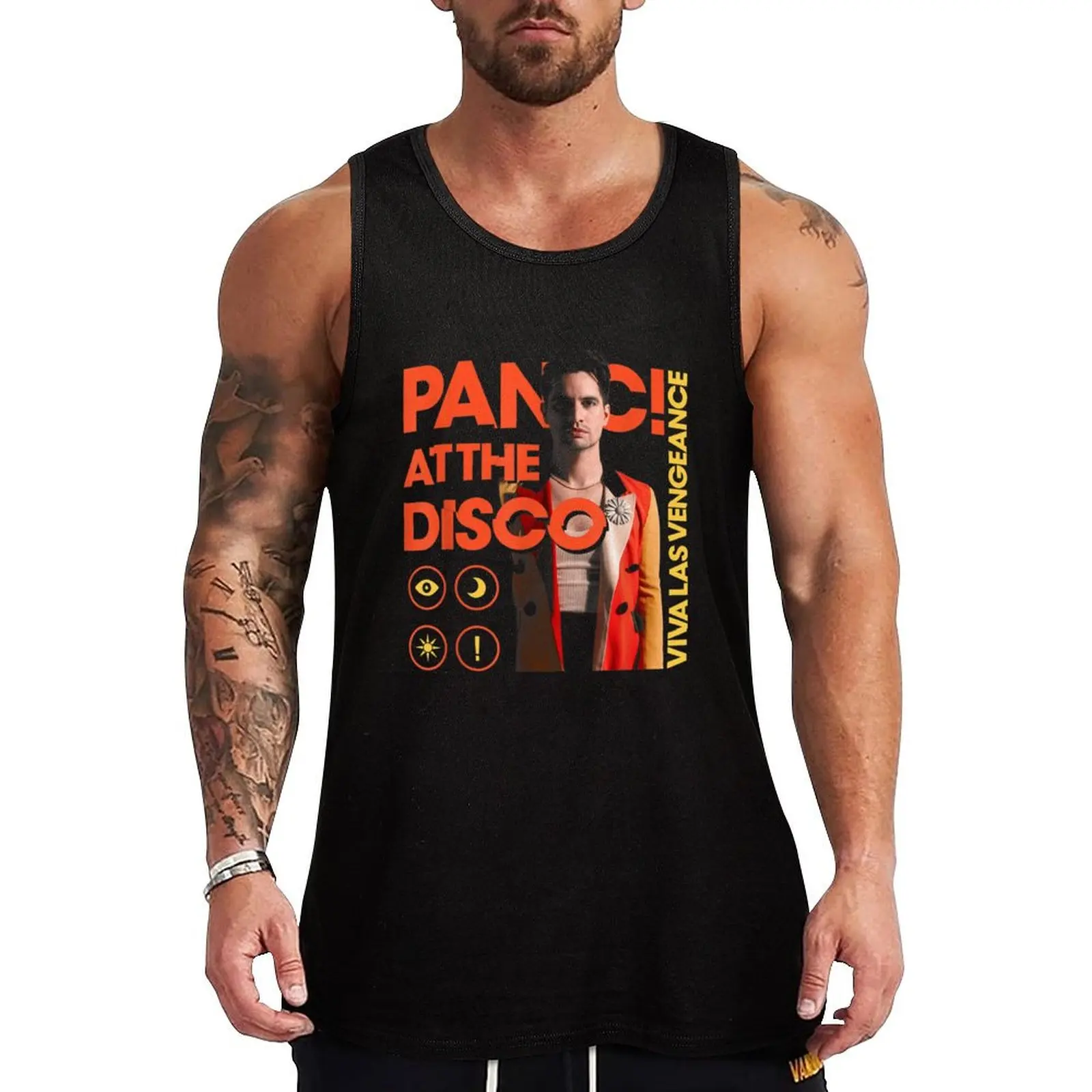 

Panic At Tank Top Workout Gear Tank Top Sleeveless Gym Fitness Shirt
