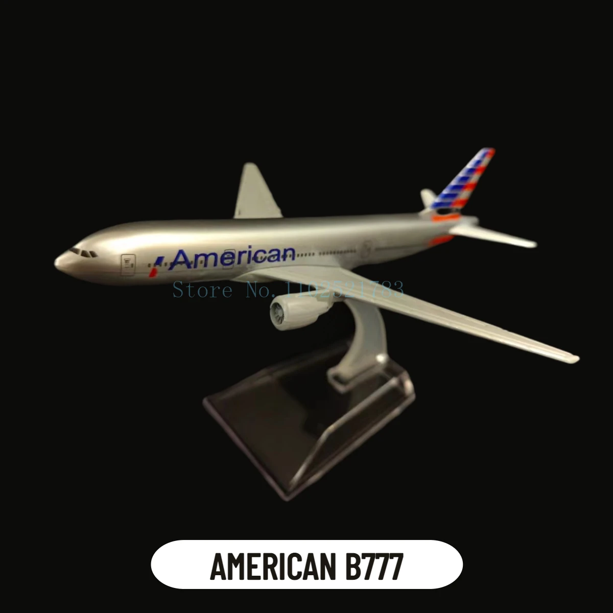 1:400 American B777 Metal Replica 16cm Scale Boeing AIrbus Aircraft Model - A Stunning Miniature for Aviation Enthusiasts