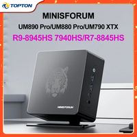 MINISFORUM Pro XTX Ryzen 9 8945HS 7940H R7 8845HS Mini PC Gamer 2*DDR5 5600MHz 2*PCIE4.0 Window 11 NUC Computer HTPC WiFi6 BT5.3