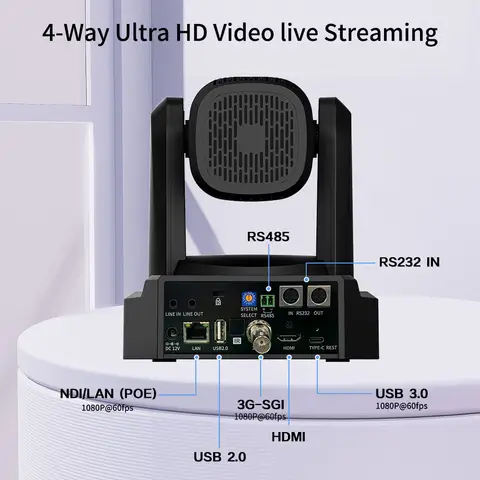 NDI POE PTZ 카메라 HDMI 3G-SDI USB IP 라이브 스트리밍 PTZ 카메라, 교회 예배 교육 이벤트, 12, 20, 30X 광학 줌