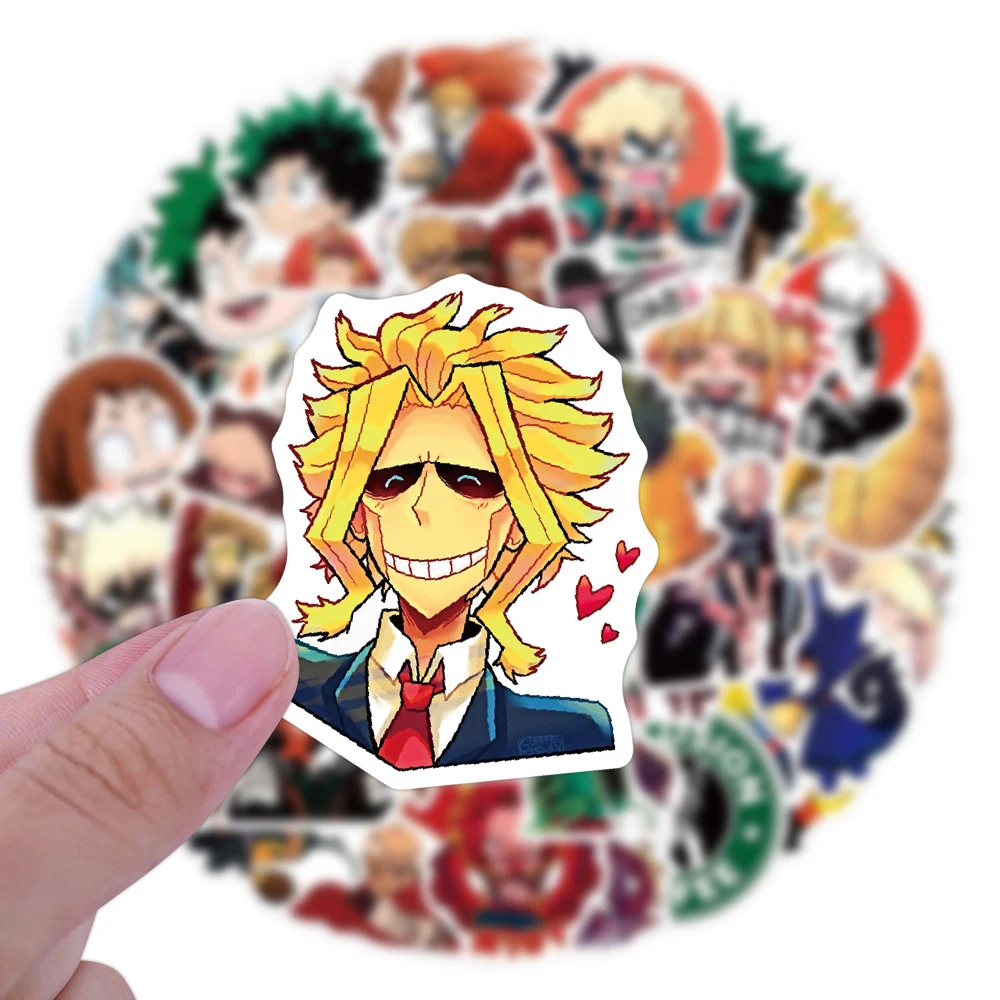 10/30/50pcs Cartoon My Hero Academia Stickers Deku Anime Decals Skateboard Laptop Travel Luggage Waterproof Sticker Kids Toys