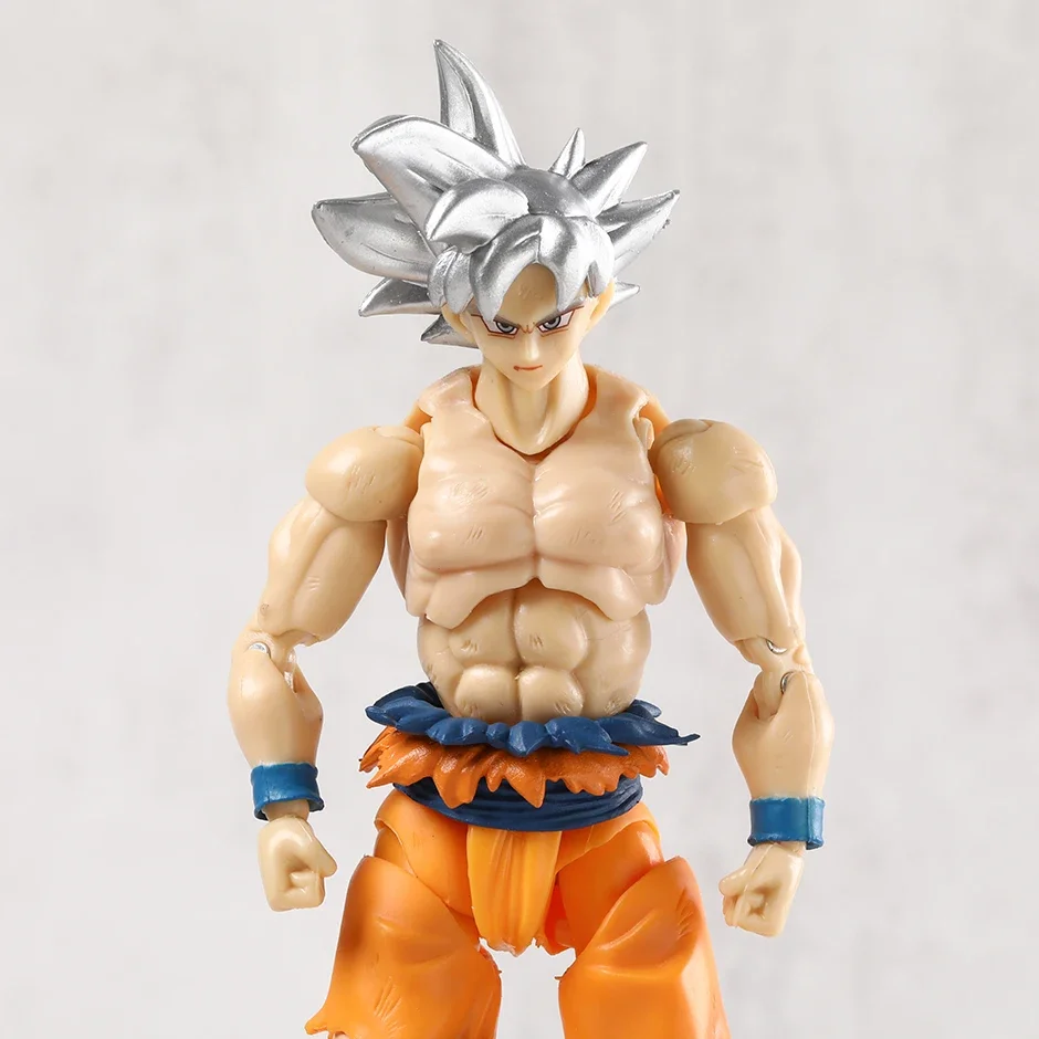 SHF Sliver Hair Son Goku Ultra Instinct PVC Action Figure Toy Anime Figurine Collectible Model Toy