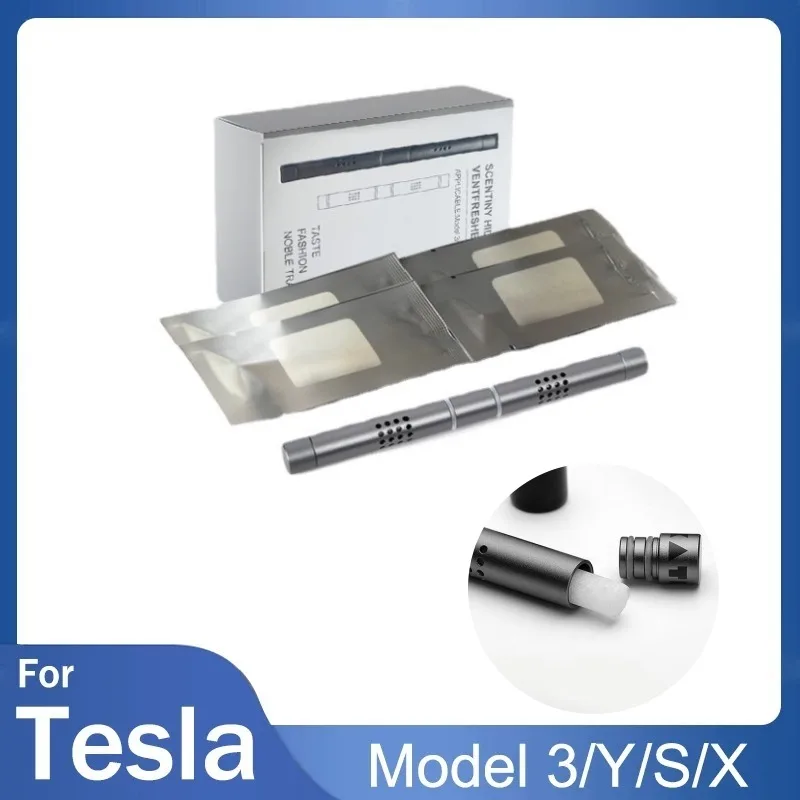 Onzichtbare Luchtuitlaat Geur Voor 2023 Tesla Model 3 Model Y Auto Ontluchter Parfum Massieve Diffuser Stick Decoraties Accessoires