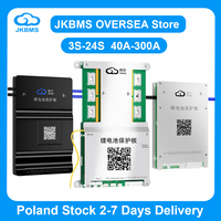 JKBMS 4S-24S Smart BMS with BT RS485 Heat CAN 0.4A~2A 12V-100V Active Balance BMS for LiFePo4 Li-ion Lto Battery Pack 40A~300A