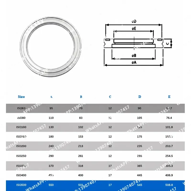 ISO vacuum internal welding flange 304 stainless steel quick-loading blind plate 16 pipe fittings 25 sealing ring 40 chuck 50