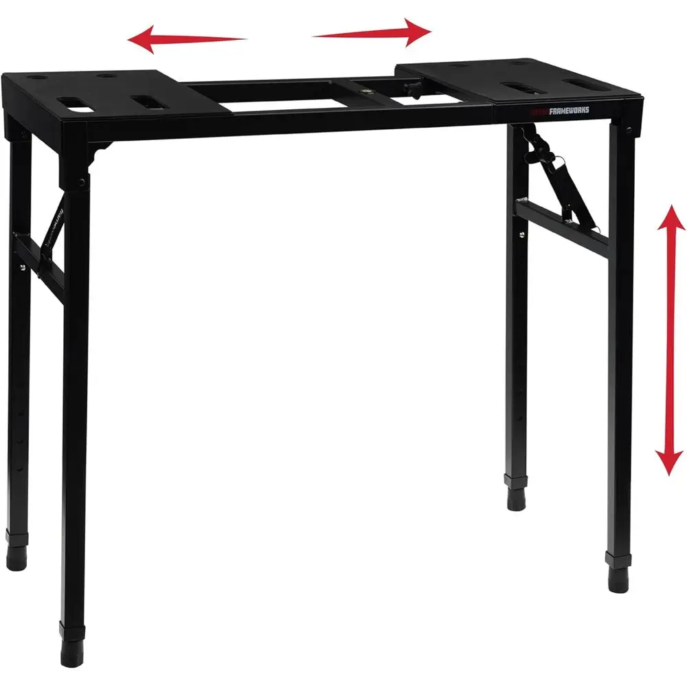 Adjustable Multi-Point Keyboard Audio Stand with Built-In Leveling Bubble, Height Range 26-44