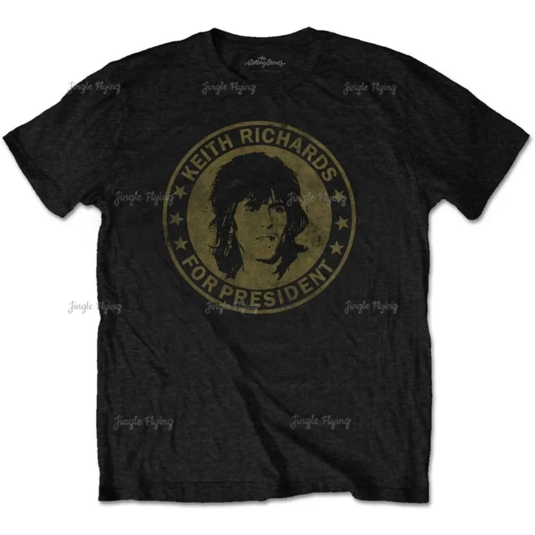 Keith Richards Rock Music Tee Camiseta Hombre Bootleg Hombres Mujeres Oversize Unisex
