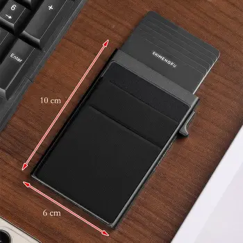 حامل بطاقات ائتمان بتقنية RFID للرجال، محفظة صغيرة رفيعة وأنيقة بتصميم بسيط، مصنوعة من المعدن الفاخر، حافظة لبطاقات الهوية المصرفية، محفظة رجالية من كارترز تشويس 10 best sales محفظة إيسكر - №5
