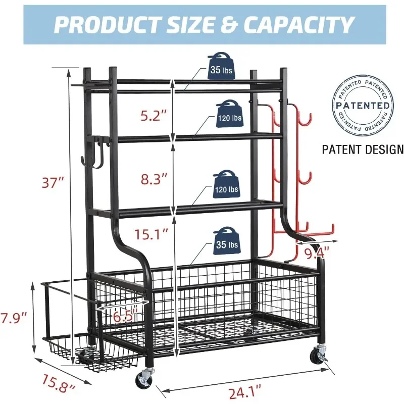 

Upgraded version Weight Rack for Dumbbells, Gym Storage for Dumbbells Kettlebells Yoga Mat and BallsDumbbell Rack,