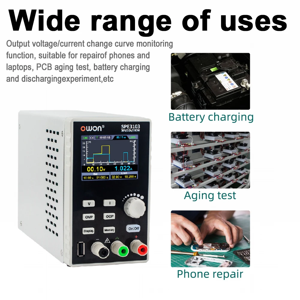 OWON SPE3103 SPE6053 Programmable DC Power Digital Regulator Switch 2.8