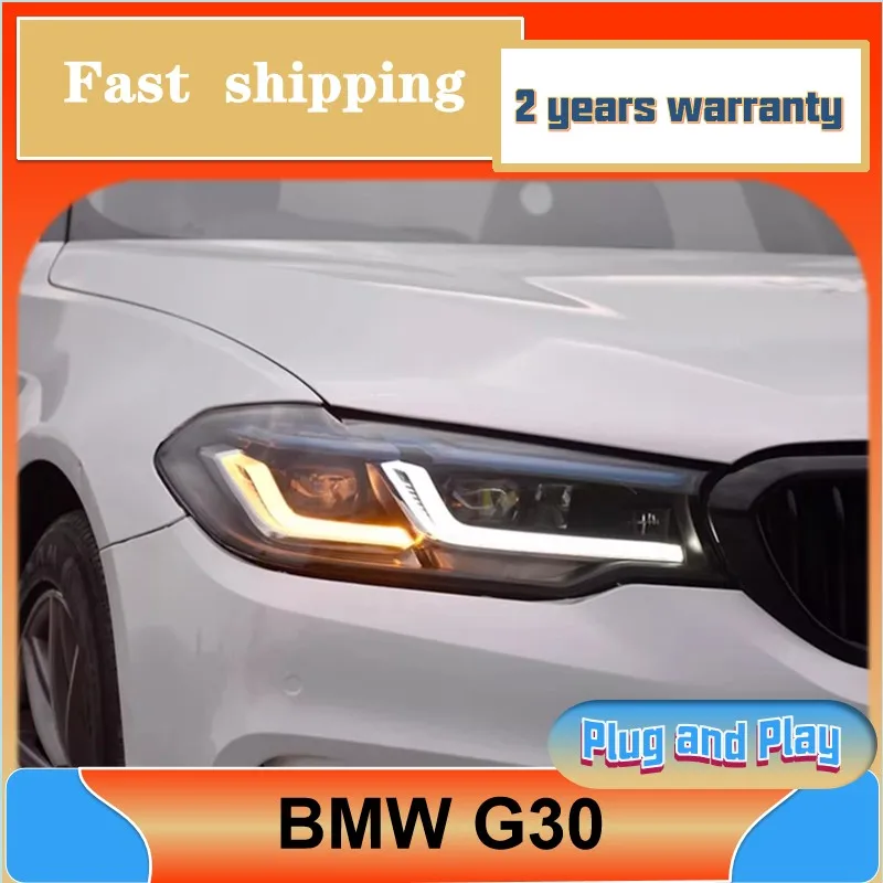 

Car Styling for BMW G30 Head Lights 2017-2020 G30 Headlights 525i 530i 535i 540i DRL Turn Signal Low High Beam Projector Lens