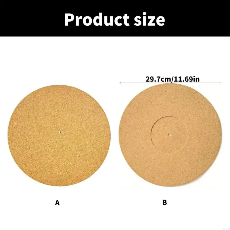 D5BB Nút Chai Bàn Xoay Thảm Cho Ghi Âm Người Chơi Đĩa Vinyl Người Chơi Miếng Lót Bàn Xoay Slipmat Thảm Chống Tĩnh Điện