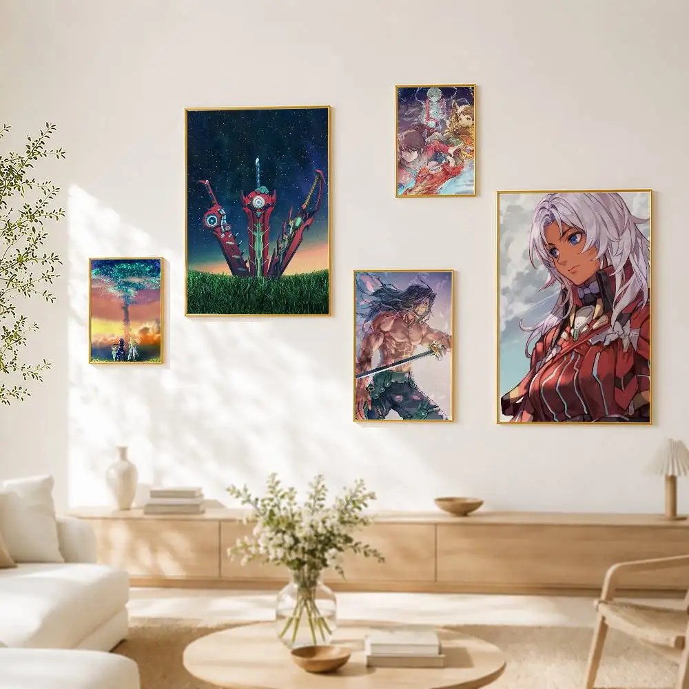 Game X-Xenoblade Cool Chronicles-S HD Waterproof Self-adhesive Poster Wall Sticker Home Decor