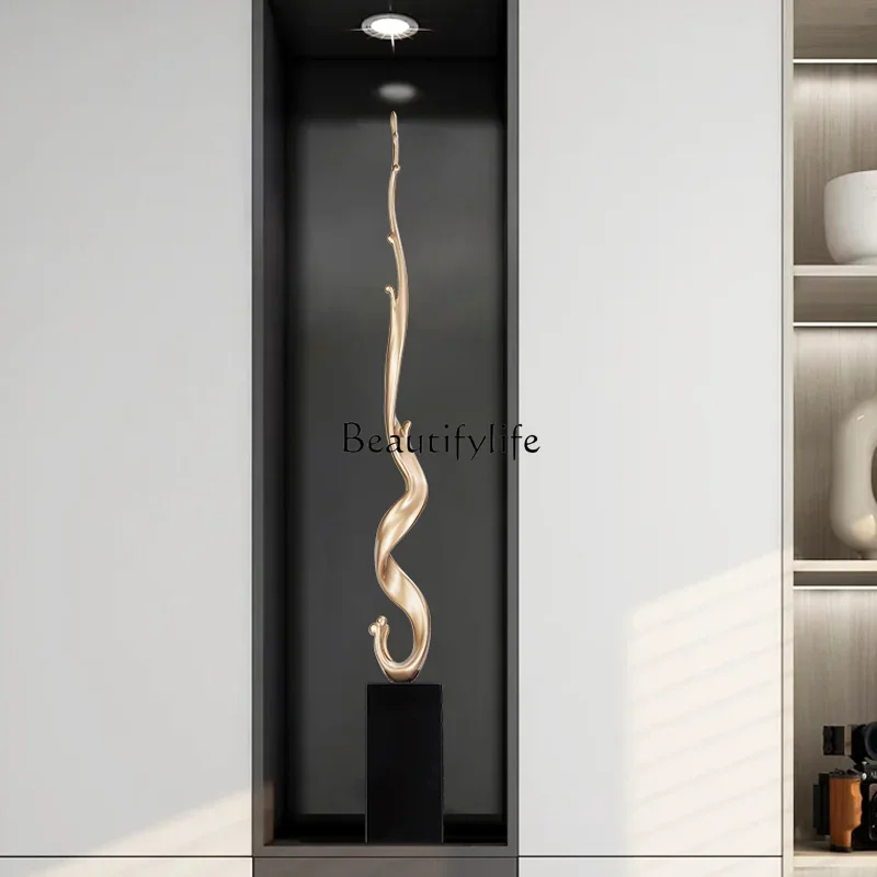 

03. Изысканный абстрактный декор для гостиной в итальянском минималистичном стиле, вертикальное украшение