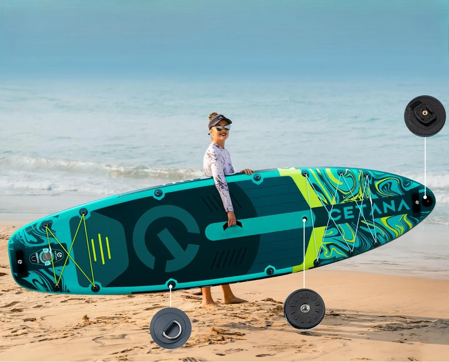 

Широкая стоячая надувная доска для серфинга Supboard Padel Tabla Surf Board Sup