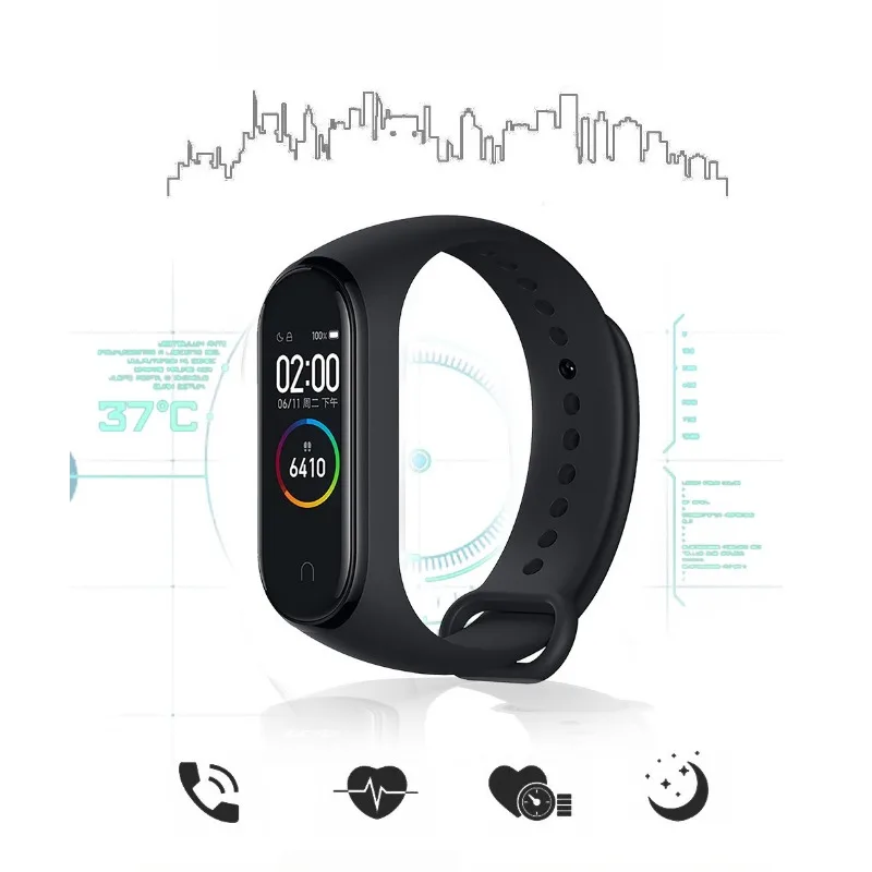Smart Bracelet Wristband M4 LED Screen Sports Pedometer Bluetooth Waterproof with Heart Rate Monitor Smart Watch Men Women