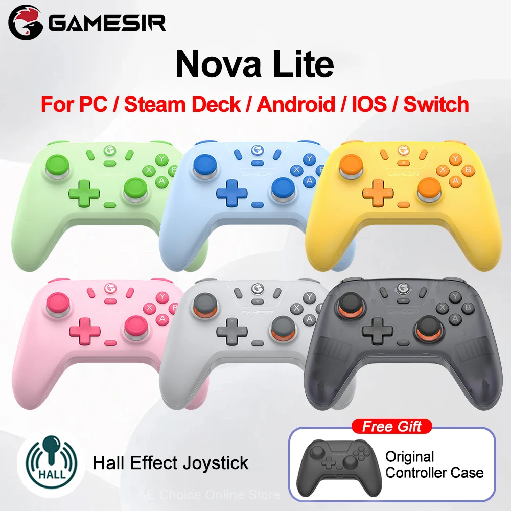 GameSir Nova Lite Gamepads PC Nintendo Switch Gaming Controller for Steam iOS Android with Hall Effect Available in 6 New Colors