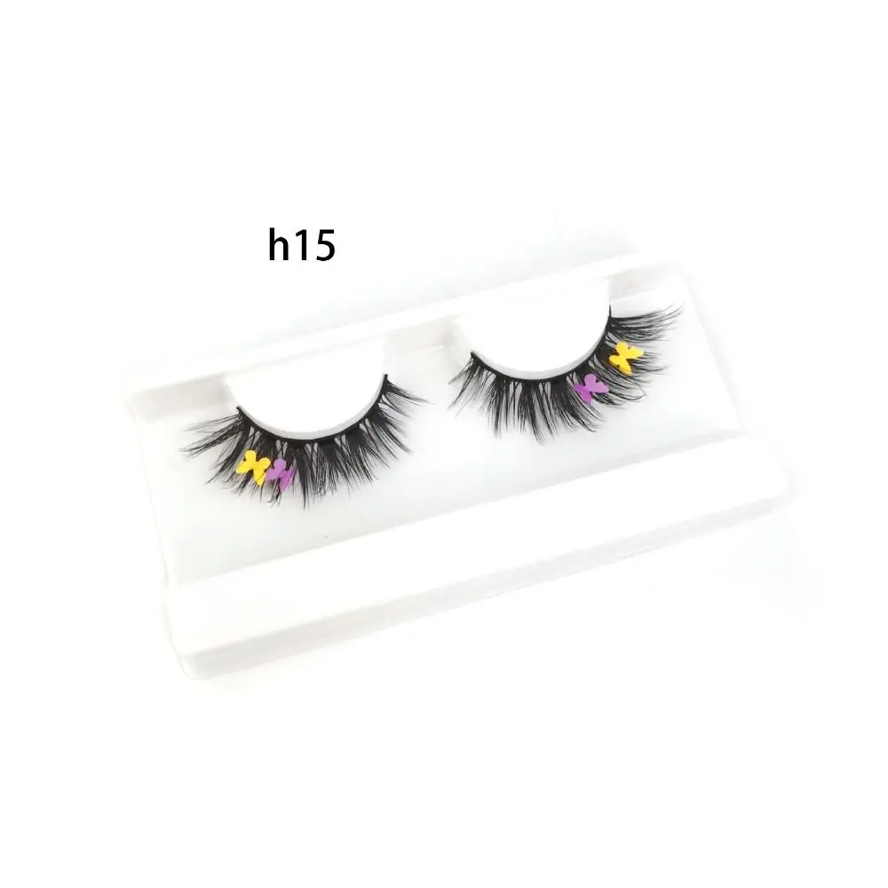 Simulation Flauschige Schmetterling Wimpern Glitter Wiederverwendbare 5D Nerz Wimpern Einteilige Comics Cosplay Falsche Wimpern Frauen