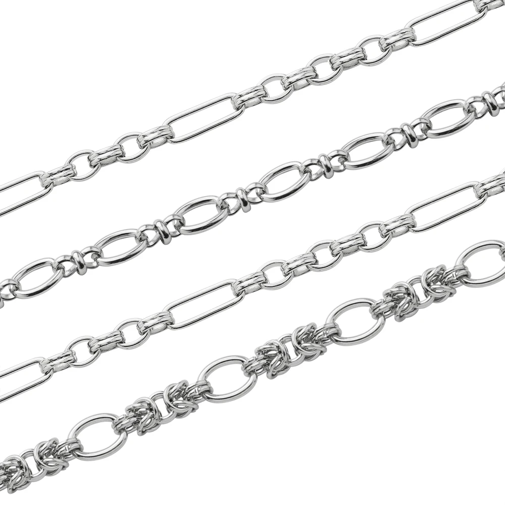 

Stainless Steel Chunky Oval Link Chain Layer Thick Long Short Oval Link Chains for Necklace Bracelet Jewelry Making Accessories