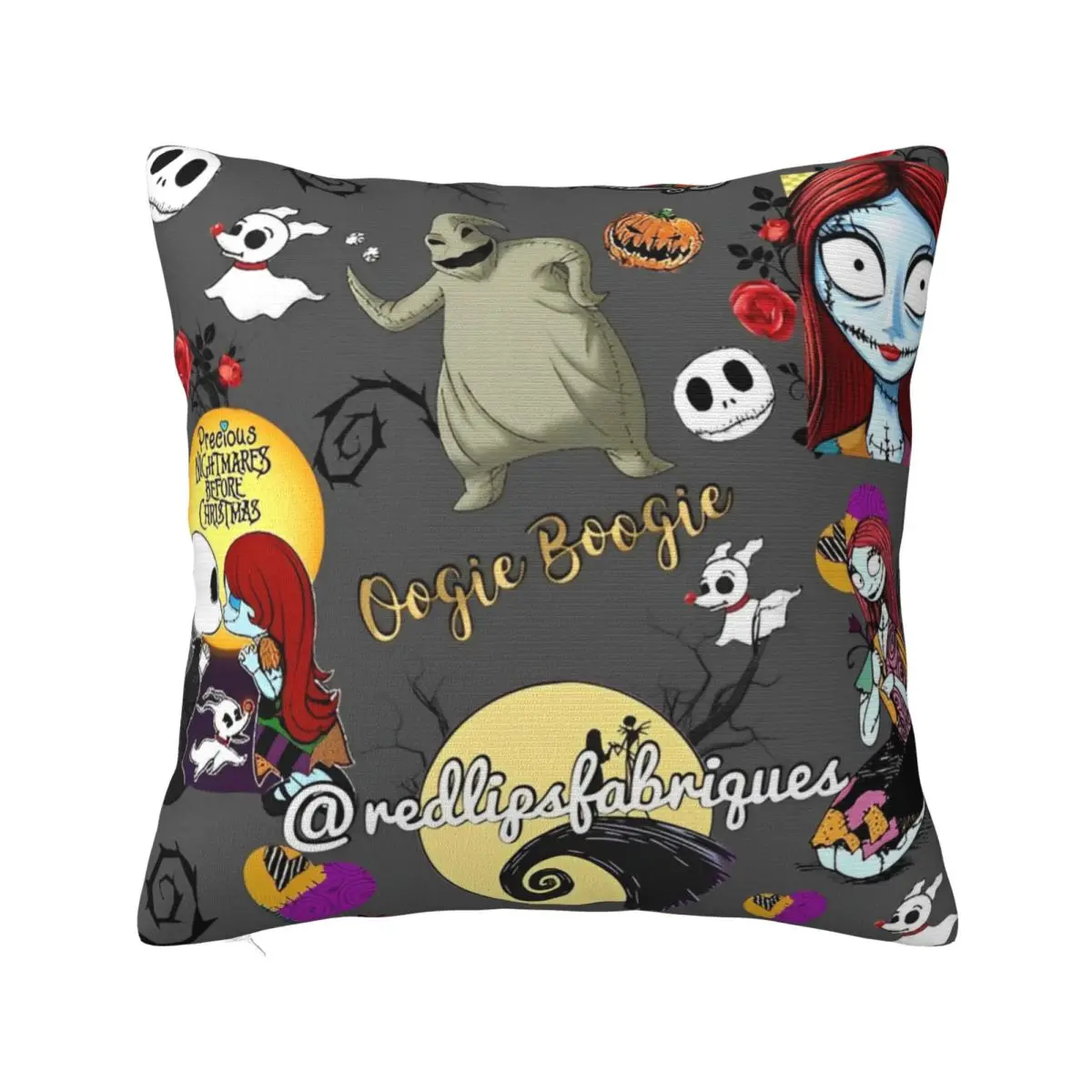 

The Nightmare Before Christmas Pillowcase Soft Polyester Cushion Cover Cartoon Halloween Throw Pillow Case Cover Seater